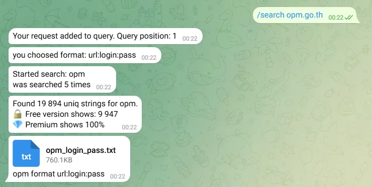 opm.go.th password leak